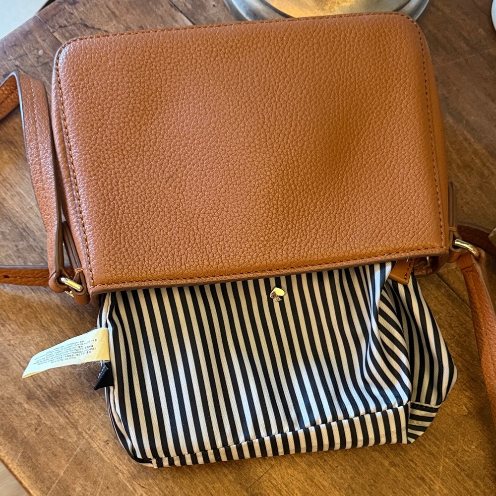 Kate Spade Brown Pebbled Leather Tassel Crossbody Bag - Picture 7 of 10
